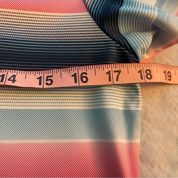 Puma Blue and Pink Striped Gradient Polo Size Medium MSP$50 - Picture 5 of 16